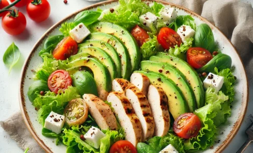 Keto Chicken and Avocado Salad